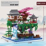 لگو ماینکرافت مدل آبشار و معبد ژاپنی